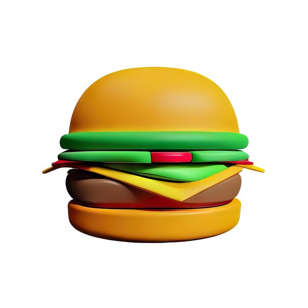 Illustration de Burger en 3D