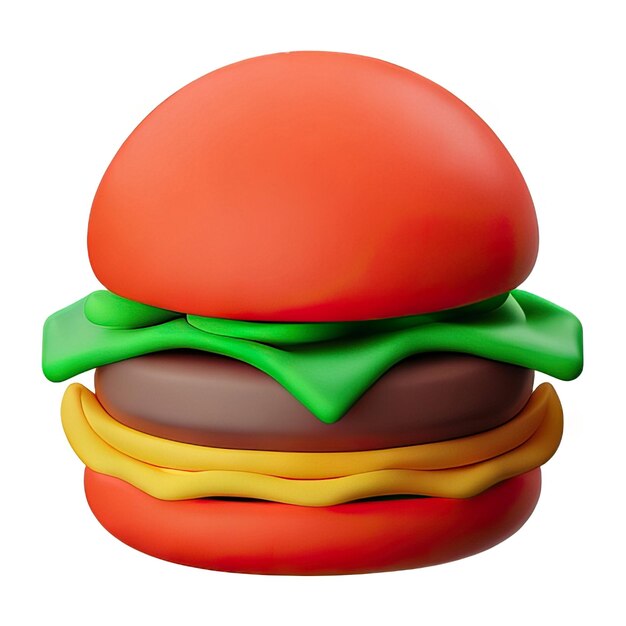 Photo illustration de burger en 3d