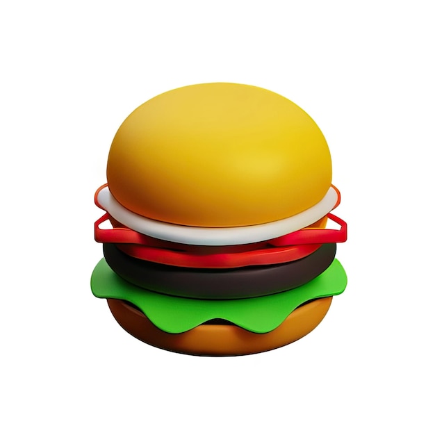 Photo illustration de burger en 3d