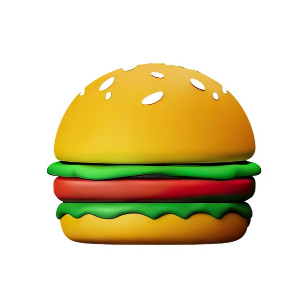 Photo illustration de burger en 3d