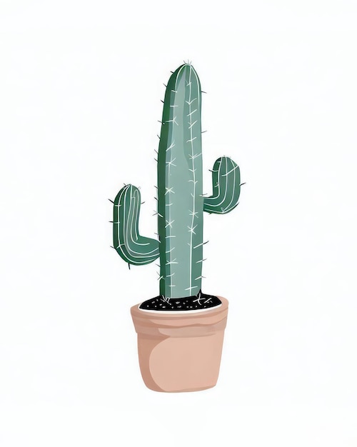 L'illustration de cactus peut être utilisée comme décoration d'impression pour la maison ou le jardin