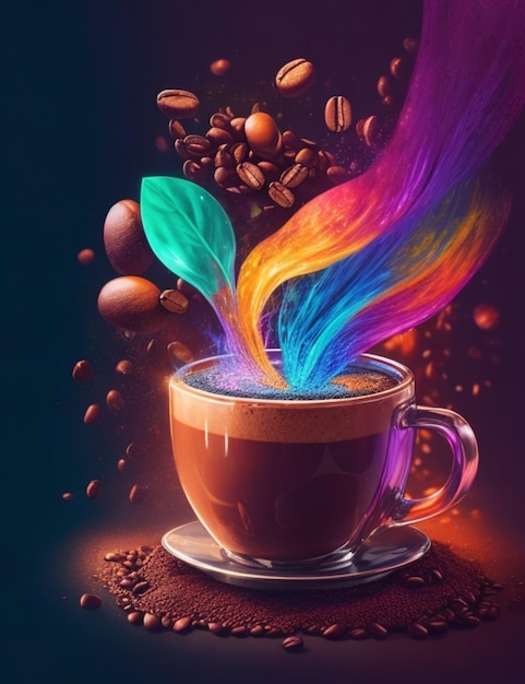 illustration de café magique