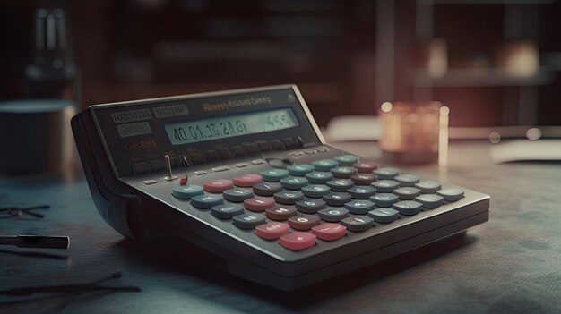 Illustration de la calculatrice sur la table