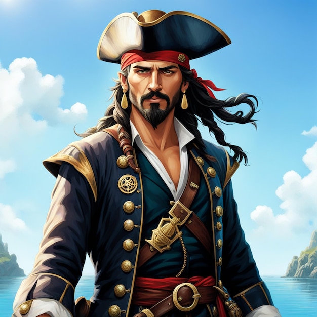 illustration d'un capitaine pirate