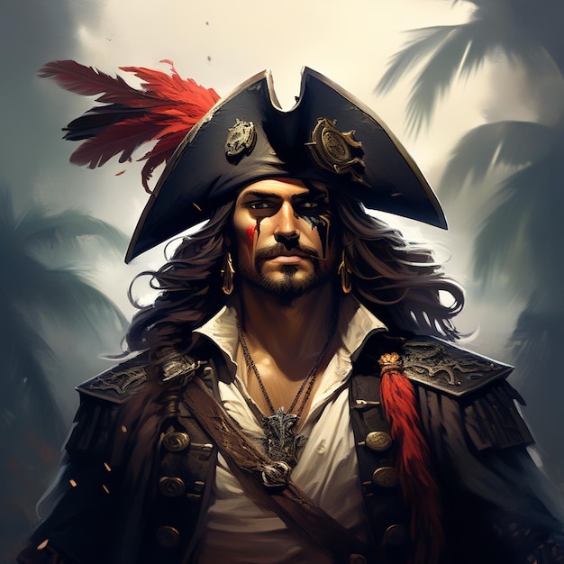 illustration d'un capitaine pirate