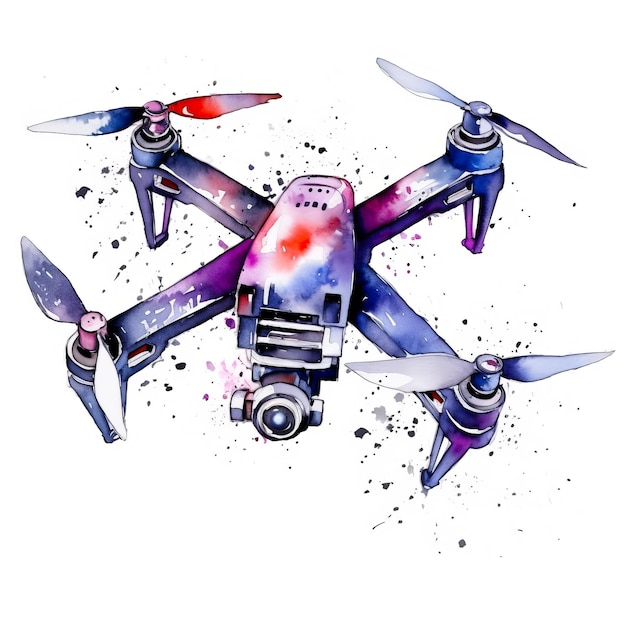 Illustration carrée de dispositif de drone moderne