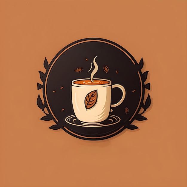 Illustration carrée minimaliste de tasse de café chaud