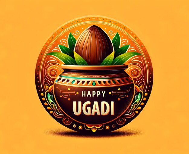 Photo l'illustration de la carte du joyeux ugadi