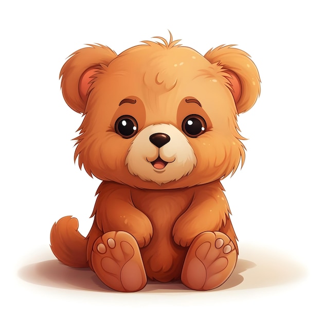 Illustration de carte Flash d'ours de dessin animé mignon