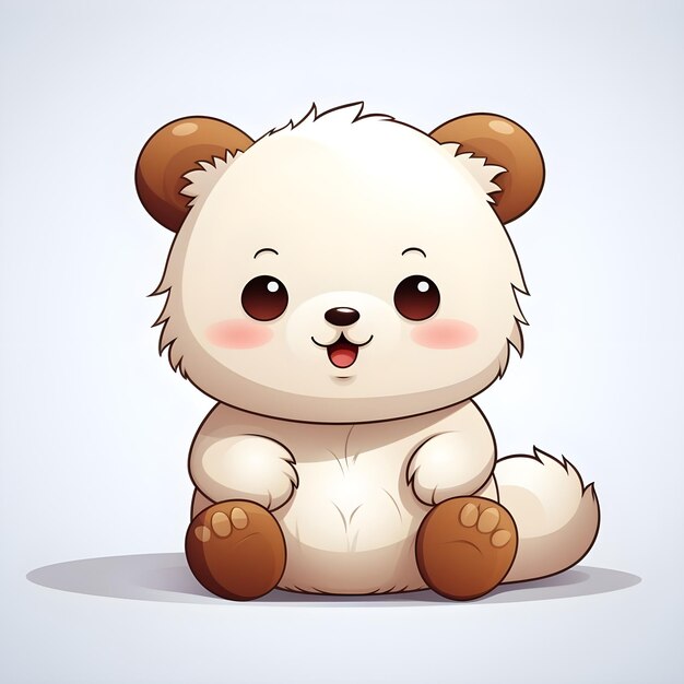 Illustration de carte Flash d'ours de dessin animé mignon