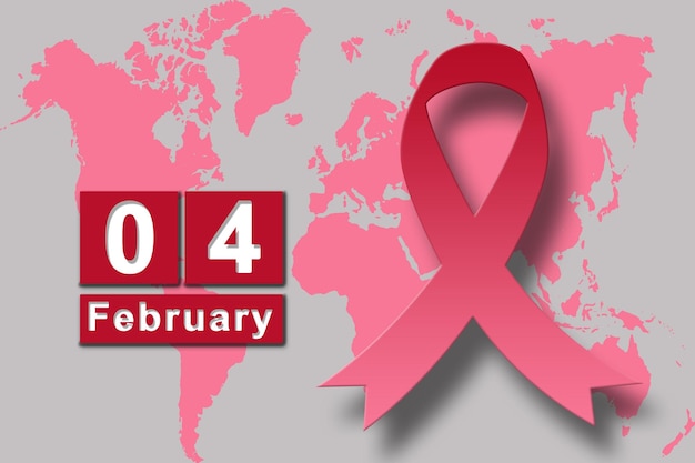 Illustration de la célébration du 4 février de la journée mondiale de la lutte contre le cancer
