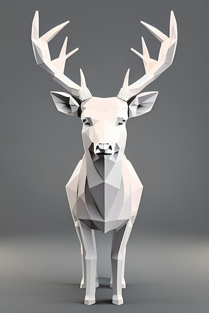 illustration de cerf low poly