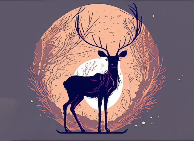 illustration de cerf