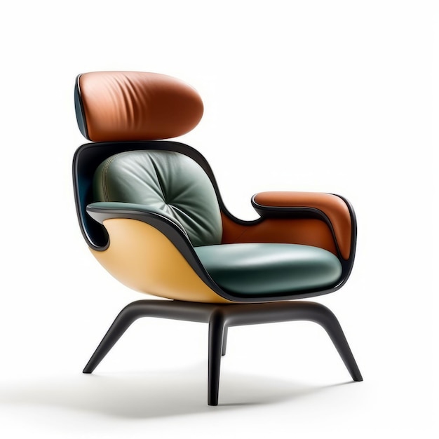 Illustration d'une chaise et d'un fauteuil dans un mobilier vintage de style Créé avec la technologie Generative AI