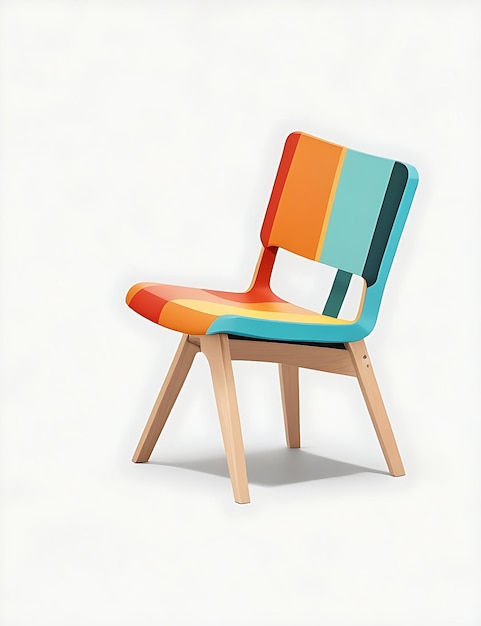 Illustration de chaise avec fond blanc ai généré