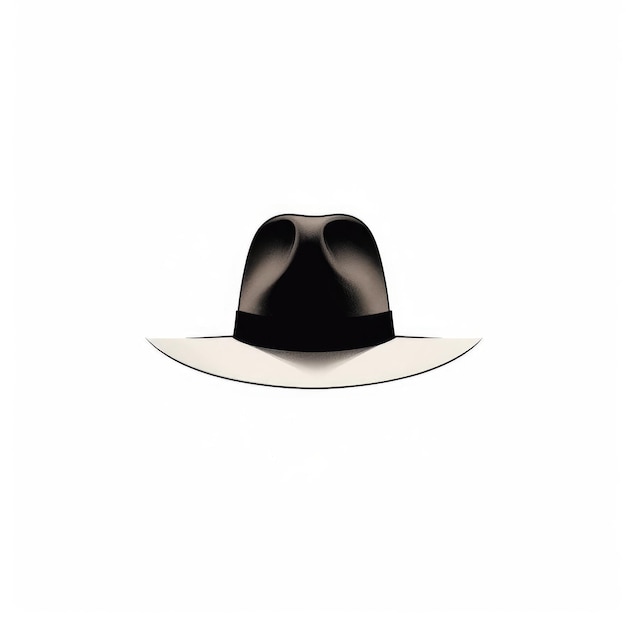 Illustration de chapeau minimaliste sur fond blanc