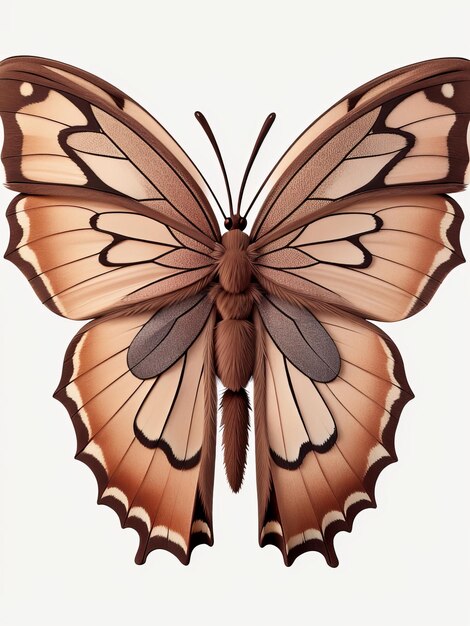 Une illustration charmante colorée d'animation de papillon générative AI gratuite