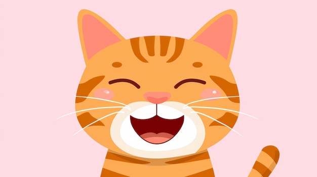 Photo une illustration d'un chat avec la bouche ouverte