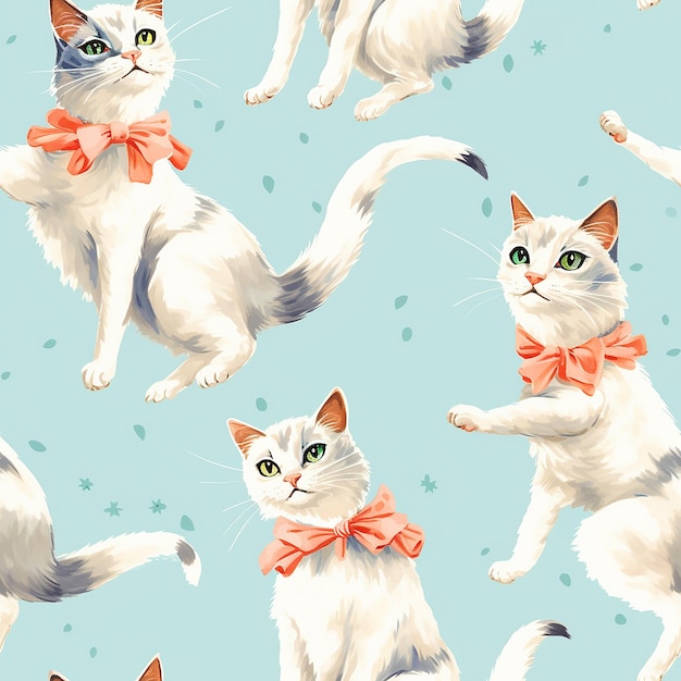 Illustration d'un chat vintage et kitsch