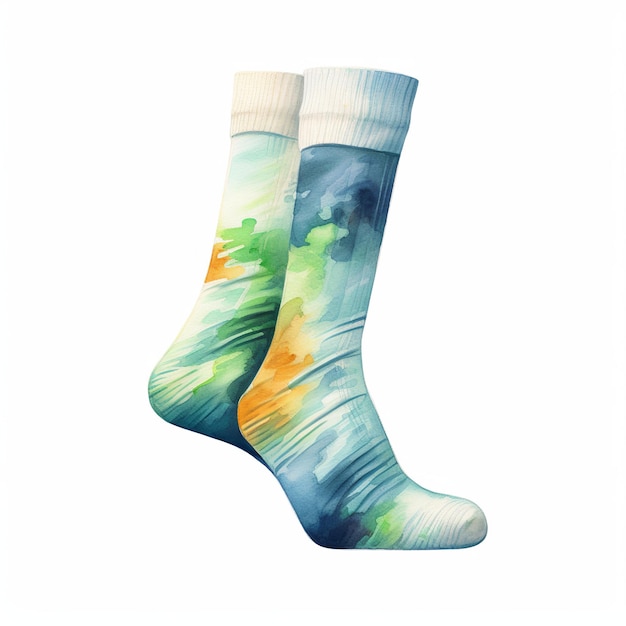 illustration de chaussettes réalistes illustration aquarelle hyperréaliste