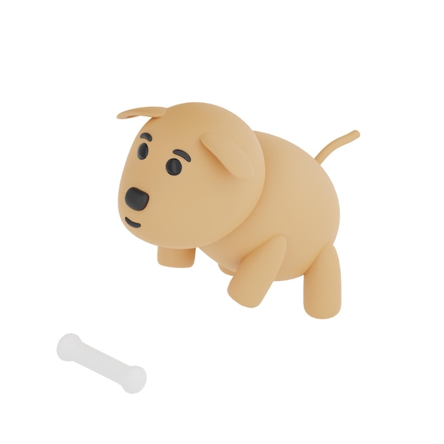 illustration de chien 3d