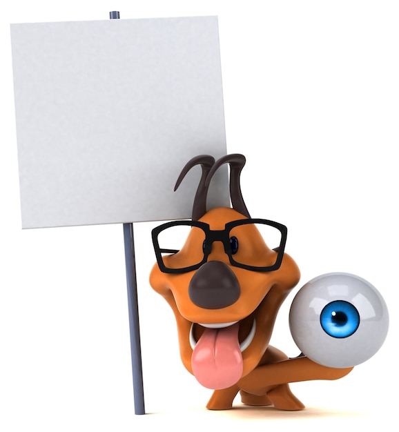 Illustration de chien amusant