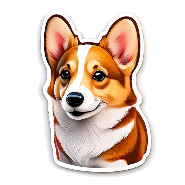 Photo illustration de chien corgi ia générative