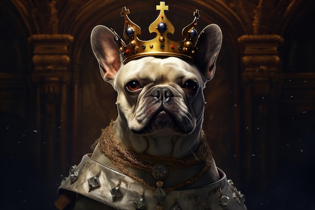 illustration de chien dans le roi oitfit