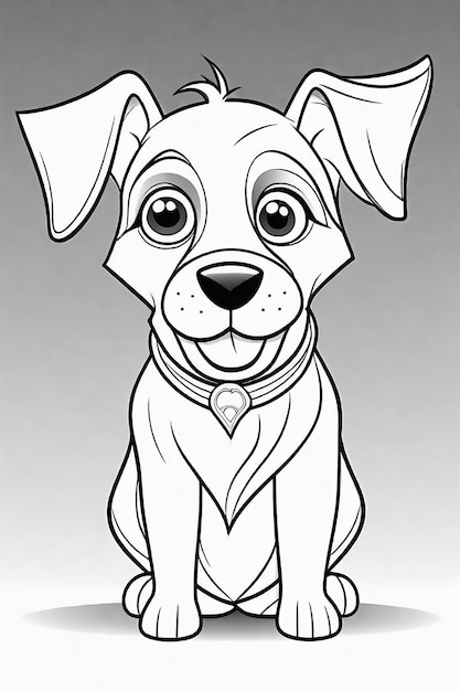 illustration de chien dessin au trait