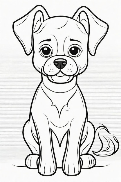 illustration de chien dessin au trait