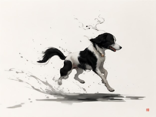 illustration de chien ia