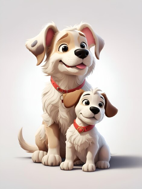 Illustration de chien en rendu 3D