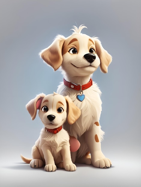 Illustration de chien en rendu 3D