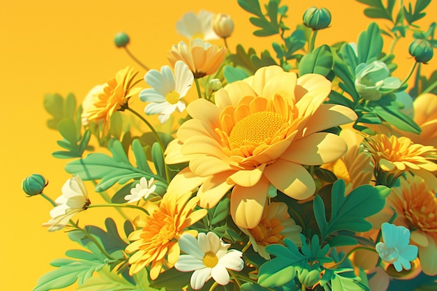 Illustration de chrysanthème d'automne plante traditionnelle de l'équinoxe d'automme concept de fête double neuvième