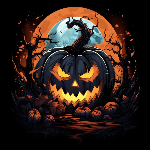 Illustration de la citrouille d'Halloween