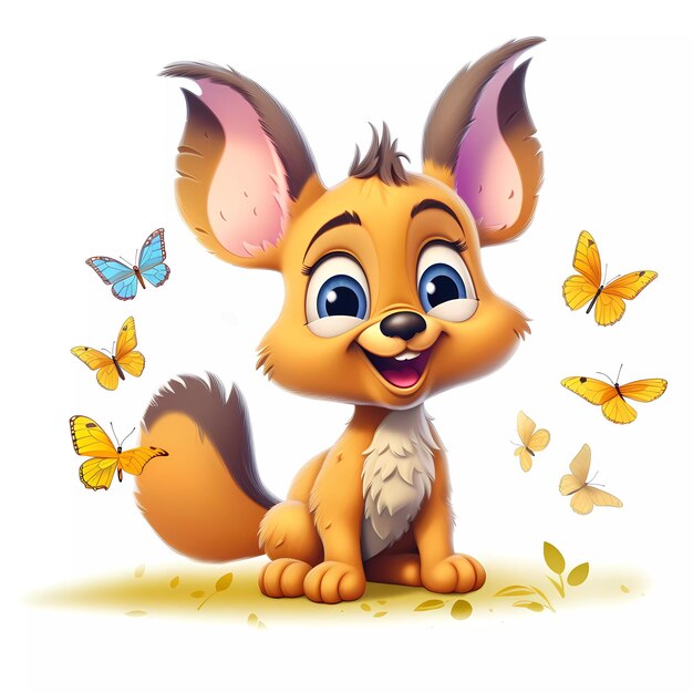 Photo illustration de clipart écureuil heureux mignon pour les enfants
