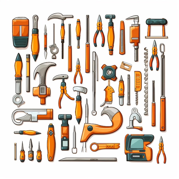 Photo illustration de clipart d'outils vectoriels gratuits