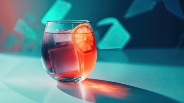 Illustration de cocktail d'été en gros plan
