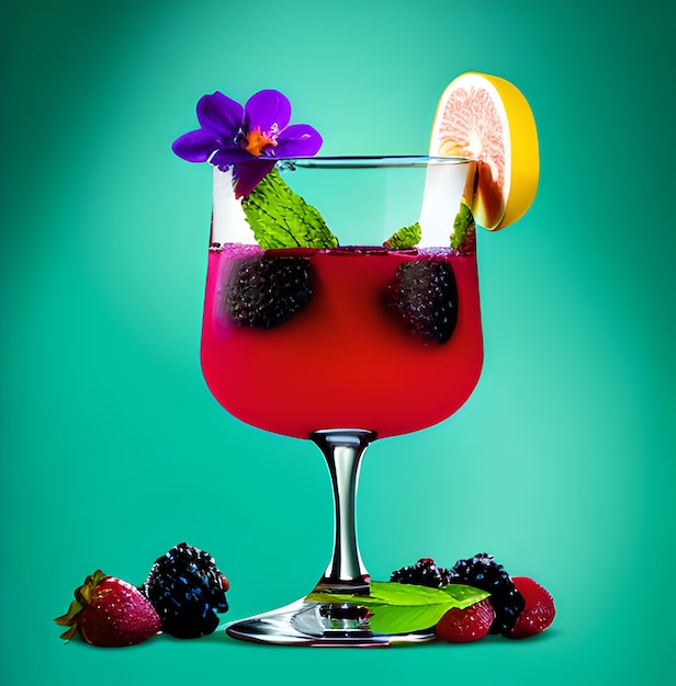 Illustration de cocktail de kiwi créée avec une photo de technologie générative ai générée par l'IA