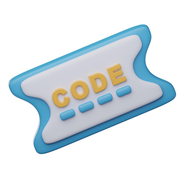 Illustration de code promotionnel 3D