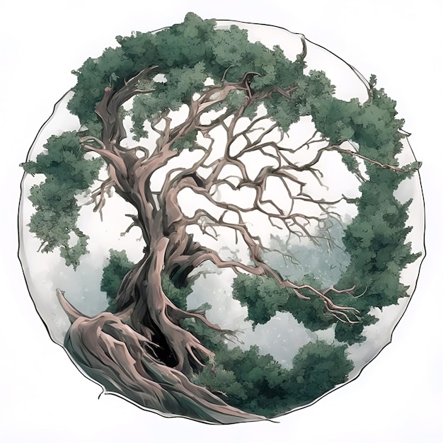 Illustration colorée de l'arbre de la vie