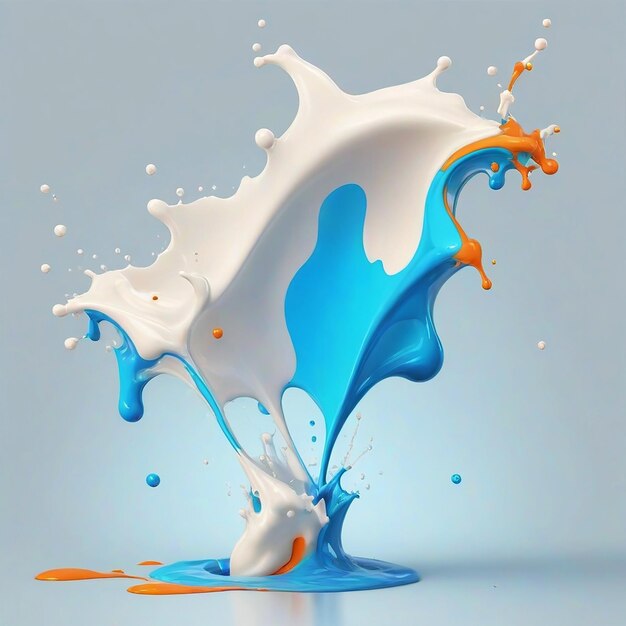 Illustration colorée d'éclaboussure de lait résumé