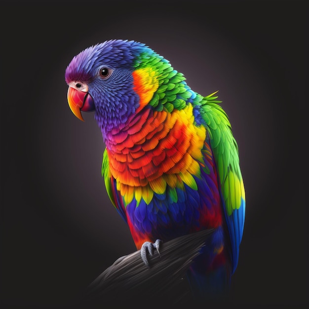 Illustration colorée de perroquet