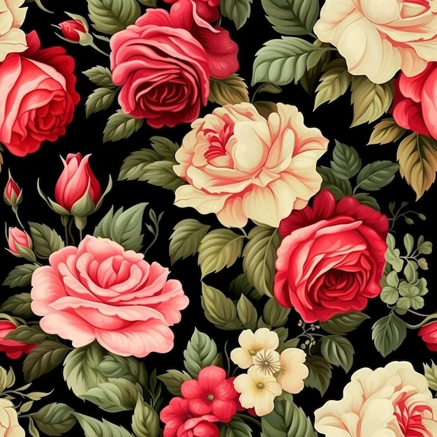 une illustration colorée de roses avec les mots " le nom " dessus.