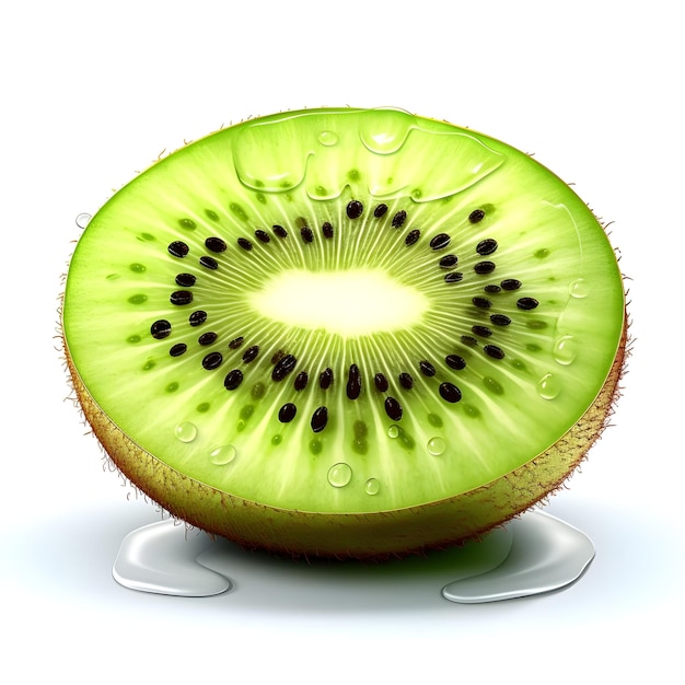 illustration colorée de tranches de kiwis verts frais translucides beau motif et arrière-plan