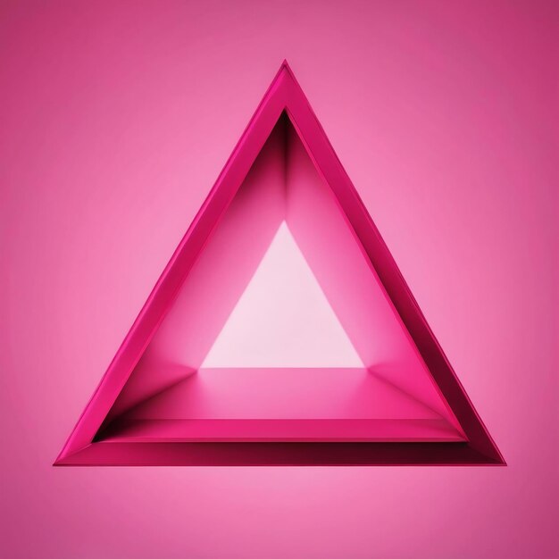 Photo une illustration colorée d'un triangle avec un triangle rose en bas