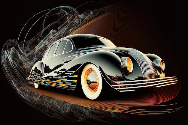 Illustration d'un concept automobile de base dans un studio