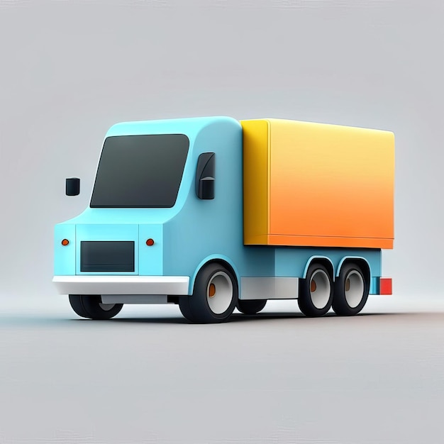Illustration de conception de camion minimaliste