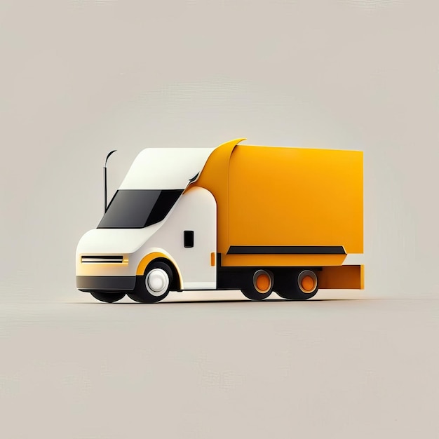 Illustration de conception de camion minimaliste