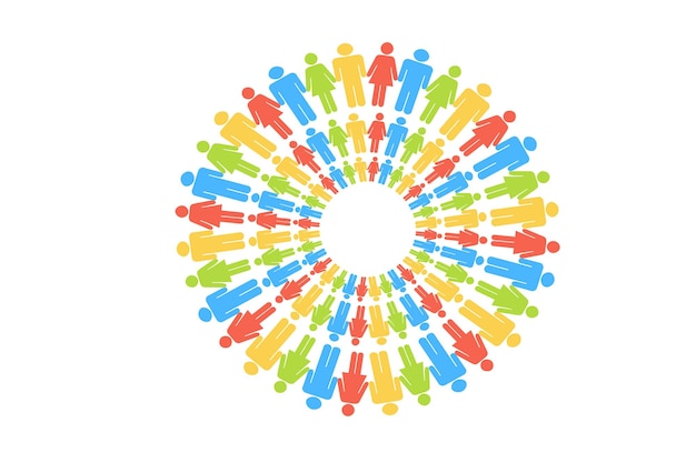 Illustration de conception de concept créatif d'équipe sur fond blanc
